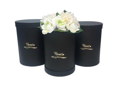 China Durable Round Tube Flower Gift Box With Handle / Paper Cardboard Material for sale