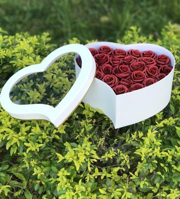 China Cylinder Cardboard Heart Shaped Gift Box For Wedding Gift / Flower Box for sale