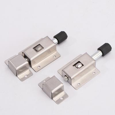 China High Quality Modern 201/304 Stainless Steel Push Button Door Lock Bolt Spring Latch Furniture Window and Door Accessories for sale