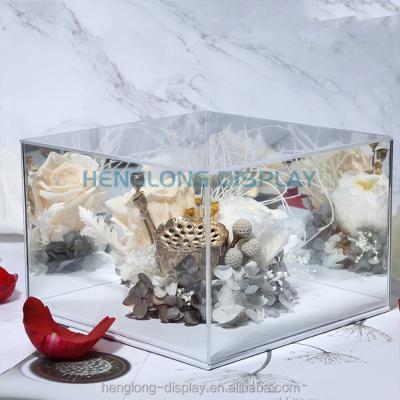 China sustainable & Environmental friendly cheap transparent acrylic storage box with lock mirror around for gift for sale