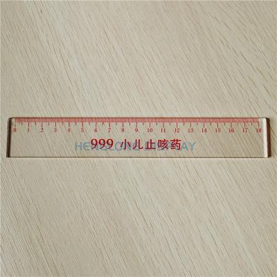 China School Office Stationery Customized Advertising Printed Laser Cutting Acrylic Plastic Ruler For Promotion for sale