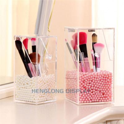 China Eco-friendly/Durable/Recyclable/Water Proof/High Gloosy/Corrosion Protection Clear PMMA Luxury Makeup Brush Holder Good Quality Brush Display Rack for sale