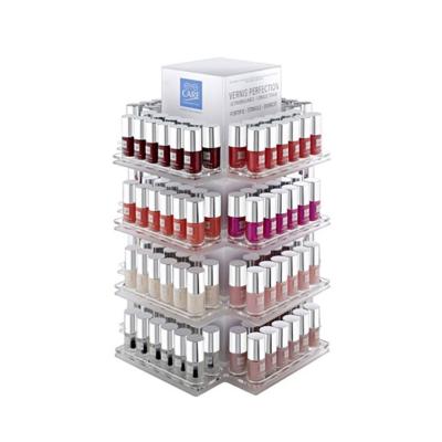 China sustainable & Environmental friendly hot sale portable transparent 6 display stand for 3 tier plastic nail polish rack for sale