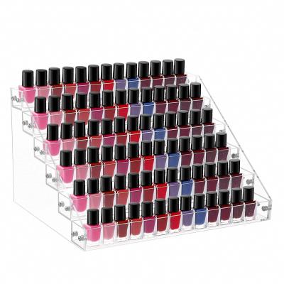 China sustainable & Factory Supply Environmentally Friendly Popular PMMA Varnish Retail Plastic Acrylic Rack Clear Nail Polish Display Stand for sale