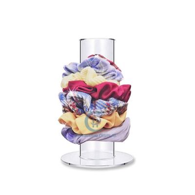 China High End Promotional Transparent Plastic Clear Acrylic Pink Scrunchie Holder Recyclable for sale