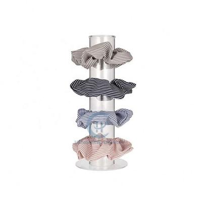 China Top Quality Recyclable PMMA Scrunchies Display Organizer Clear Acrylic Scrunchie Holder for sale