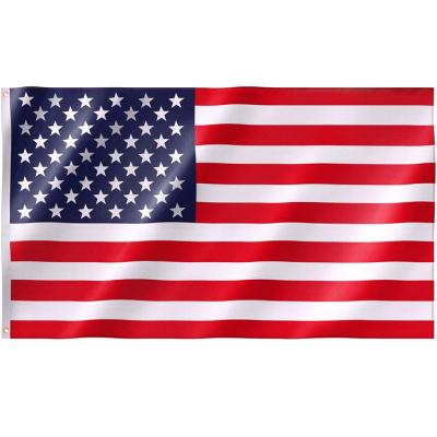 China Marriage favors & Bridal Party Gifts China Factory Fast Delivery American Flag Silk Screen Printed Polyester Independence Day USA Flag 3x5 for sale