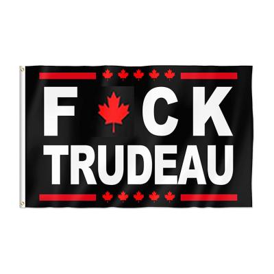 China Canadian Flag Delivery Digital Directly Printing Custom Size 100% Polyester Trudeau Flag for sale