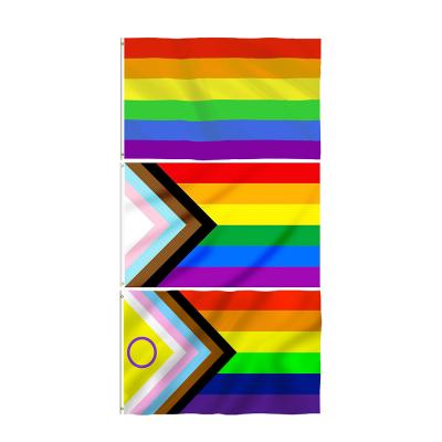 China Healthcare Institutes New Products Custom Printed Polyester 3x5 Flying Gay Pride LGBT Rainbow Flag Outdoor Banner for sale