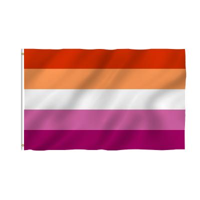 China Decoration Flagnshow 3x5 Ft Polyester Flying Lesbian Pride Flag for sale