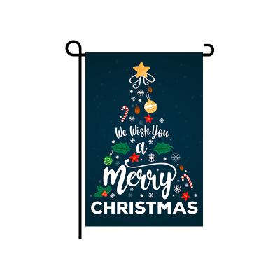 China Decoration Christmas Day Garden Flag Christmas Tree Garden Flags Merry Christmas Digital Printing Banner for sale