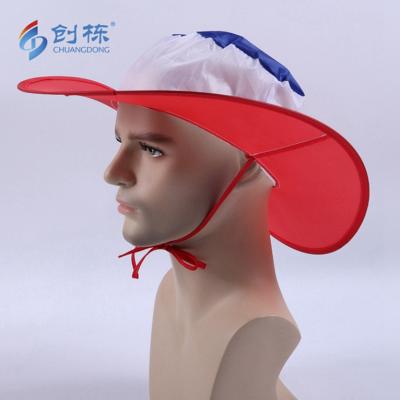 China breathable & Waterproof Custom Cowboy Hard Hat With Built In Goofy Sun Hat Fan Hat for sale