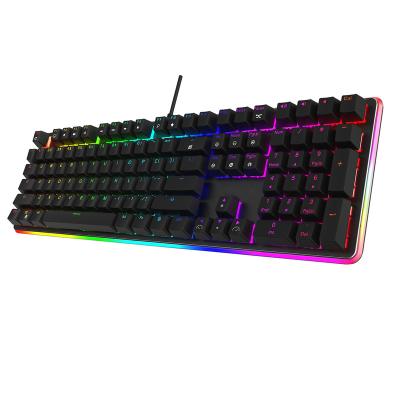 China RGB PVC Palm Side Removable Mechanical Gaming Switch Lighting Keyboard for sale