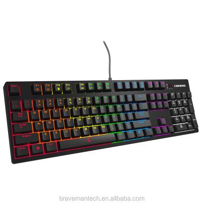 China Mechanical Keyboard Over 50 Million Times Life Keys Gaming Keyboard With Cherry MX Switch for sale