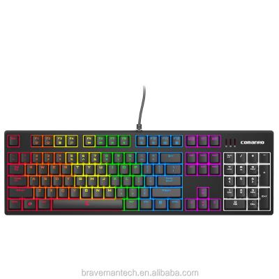 China Mechanical Keyboard Exciting Gaming Cherry MX Black, Red, Brown, Clear or Blue Keyboard with 1.8m Cable for sale