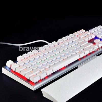 China ERGONOMICS Durable full mechanical keys Comanro keyboard with luminous texture caps for sale