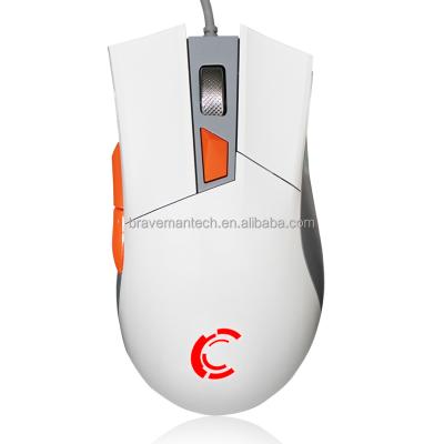 China 4 Colors Breathing Lights Streamlined AVAGO 3310 High DPI Ergonomic Gaming Mouse With Auto-changing DPI Colors for sale