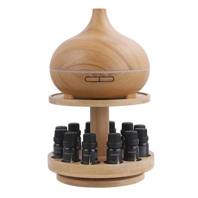 China YI-01 China Hot Sale Quality Warranty Desktop Humidifier Bamboo Wooden 3 Row Rotate Stand Essential Oil Therapy Aroma Diffuser for sale