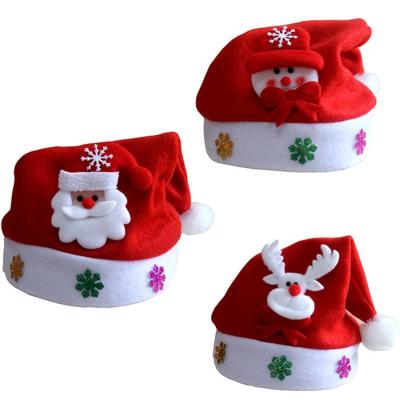 China Christamas Home Decoration Winter Pet Christmas Decoration New Year Kids Christmas Hat Adult Santa Claus Hat for sale