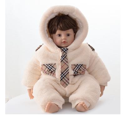 China Lovely High Quality Winter 99%Camel Wool Hooded Thicken Keep Warm Overalls For Babies for sale