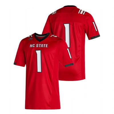 China Wolfpack #1 College Football Red Jersey 2021-22 Breathable Men's NC State Quick Dry Quilted for sale