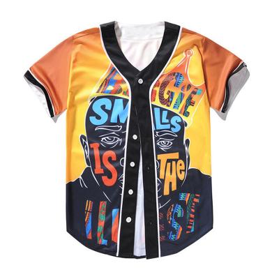 China Full Breathable 3D Print Hip Hop Tank Top Men Baseball High Quality T-Shirt for sale