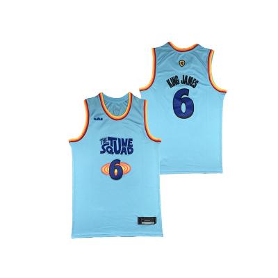 China Antibacterial Space Block 2 A New Legacy Movie Air Squad Basketball Jersey With #6 Stitched for sale