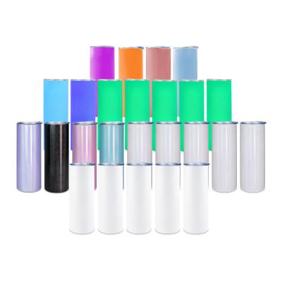 China Disposable USA Warehouse Stocked 20oz Glow Mixed Glitter UV Color Changing Stainless Steel Blanks Sublimation Tumblers for sale