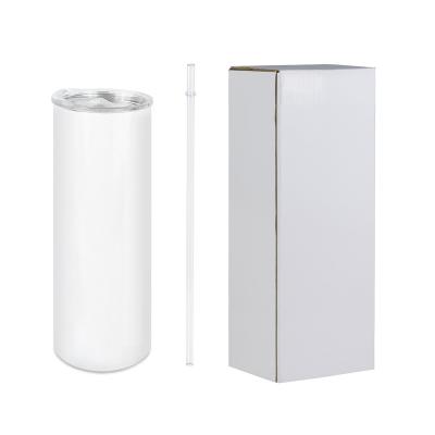 China Fast Shipping Vivid Stainless Steel Sublimation Tumbler 20oz White Lean Insulated Straight Tumbler Double Walled Lean Straight Tumbler for sale