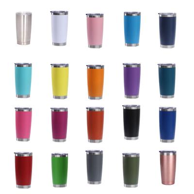 China 20oz Coffee Travel Mug Car Tumbler Double Wall Double Wall Stainless Steel Viable Powder Coated Regular Vacuum Insulated Rocker Arms for sale