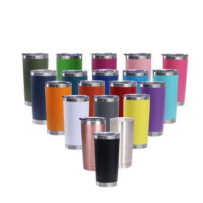 China Wholesale 20oz Stainless Steel Tumbler Double Wall Insulated Vacuum Car Mug Viable Regular With Lid for sale