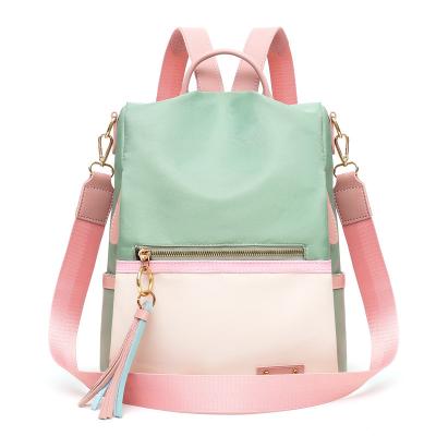 China New Fashion Oxford Cloth Lady Multifunctional Anti-theft Backpack Student Beautiful Backpack for sale