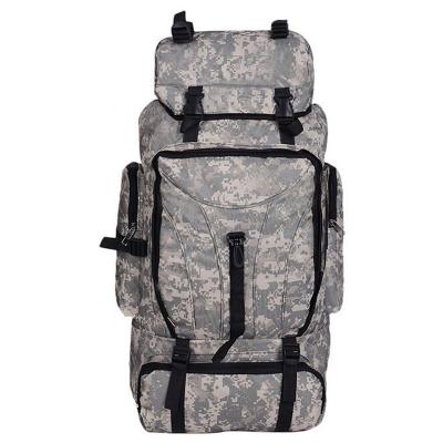 China Large Capacity 70L Waterproof Camouflage Rucksack Multifunctional Travel Mountaineering Tactical Outdoor Rucksack for sale