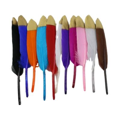 China Sells 10-15CM Golden DIY Jet Knife Accessories Goose Feather Clothing Craft Jewelry Decorative Materials Accessories Manufacturer for sale