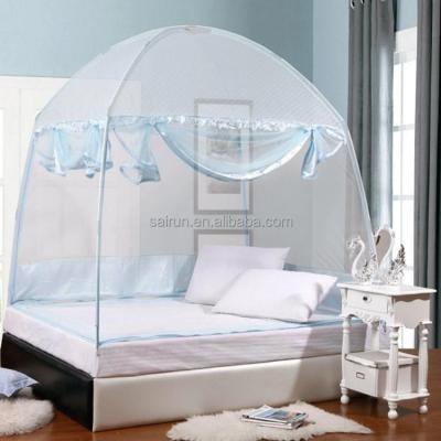 China Pop Folded Home Make Princess Folding Mongolia Mosquito Net Tent For Double Bed for sale