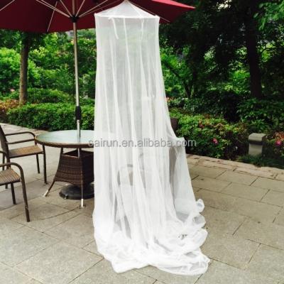 China Folded White Color 100%polyester Circular/Conical/Round Mosquito Bed Canopy Net For Double Bed for sale