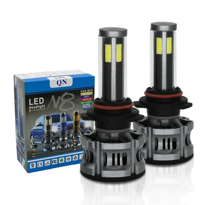 China Universal Aluminum Car Headlight Water Proof 8 Sides COB 12V HB3 9005 Automotive Led Headlight Bulb for sale