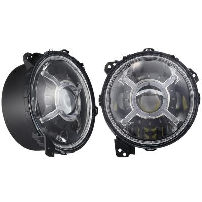 China EMC Inside Led Headlights Truck 100W High Low Beam With Starry And X Lighting Design 9 Inch LED Headlight Modify Kit for sale