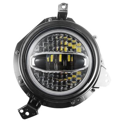 China EMC Inside No Electromagnetic Interference Headlight Truck For JL Aluminum Housing With 9 Inch Round Bracket 108W Hi-Ground Beam Led Headlight for sale