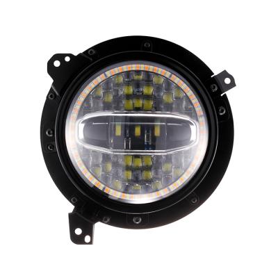 China EMC Inside No Electromagnetic Interference LED Lights For Truck Aluminum Housing And 9 Inch Round Black JL Black DOT High Lumen Led Headlight Lights for sale