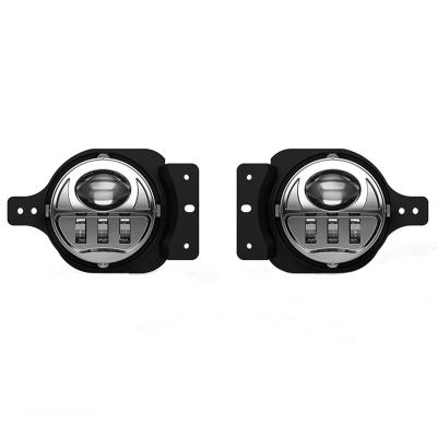 China Led fog light lighting system auto universal 12v fog light with two 4 inch brackets 17w led fog light for sale