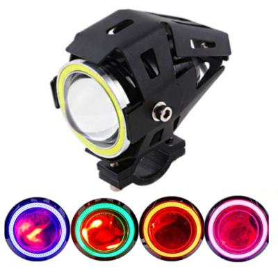 China High& Low With Strobe Function Hot Selling U7 Lamp With LED Night Light And Motorcycle Angel Eyes DC 12V 1200LM U7 Led Motorcycle Headlight for sale