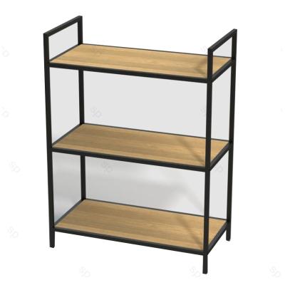 China Hot selling panel book shelves metal style industrial storage rack/book shelves/wooden bookcase for sale