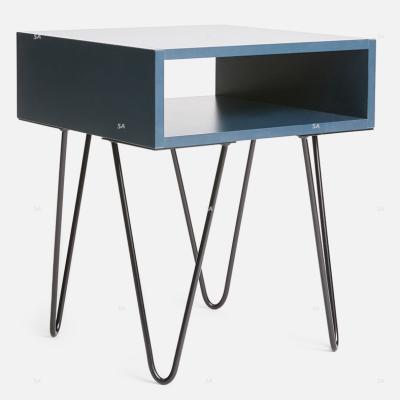 China Modern Simple Side Table With Metal Leg for sale