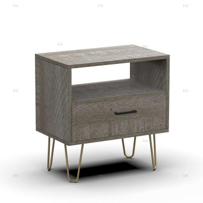 China Bedside Nightstand Convertible Modern Flat Wooden Table One Drawer Nesting Side Table for sale