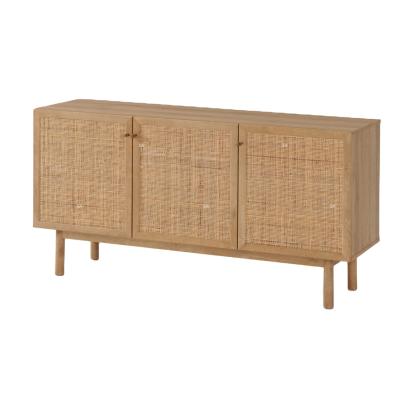 China Modern Natural Rattan Rattan Furniture 3 Door Storage Wardrobe Cabinet for sale