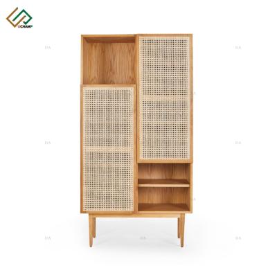 China Modern Extendable Rattan/Wicker Hotel Residence Mall Rattan Style Living Room Storage Furniture Nordic Extendable Cabinets Home Furniture for sale