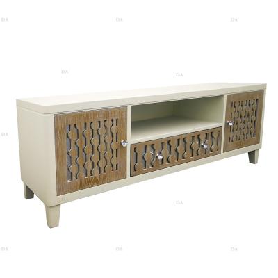 China Modern Luxury Wholesales Wooden Mirrored Furniture 2 Doors 1 Drawer TV Cabinet TV Stand for sale