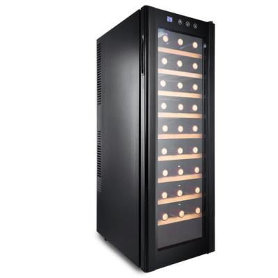 China 30 Bottle Eco-friendly / Healthy Thermoelectric Portable Wine Cooler Wooden Wine Fridge Wine Cooler Cabinet for sale