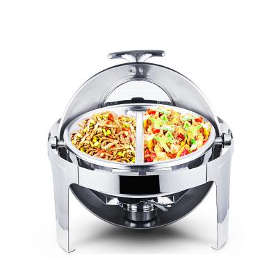 China Eco-friendly Round Buffet Buffet Bath Marie Dish Food Warmer Chafing Dishes for Catering for sale